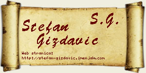 Stefan Gizdavić vizit kartica